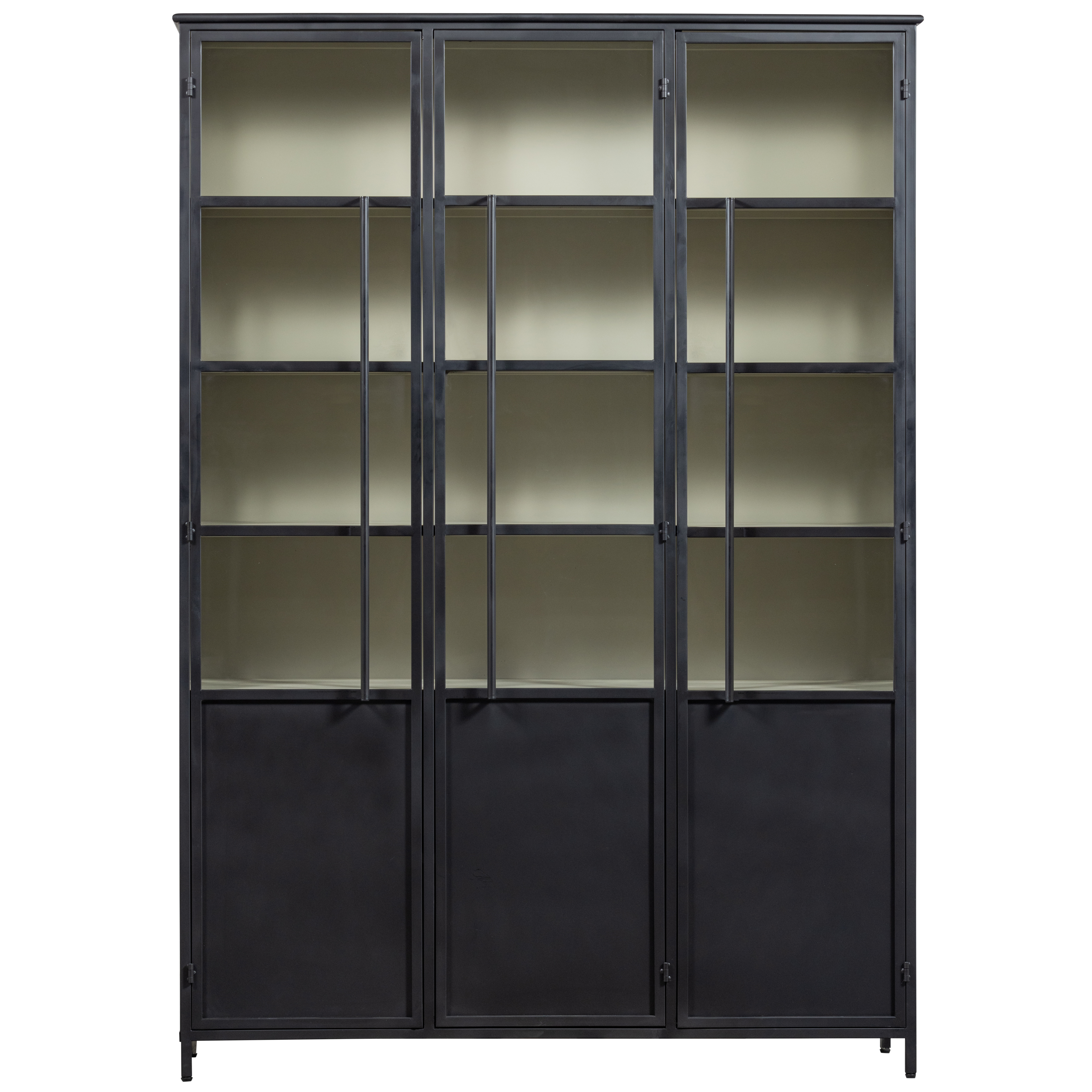 XL 3-door glass cabinet