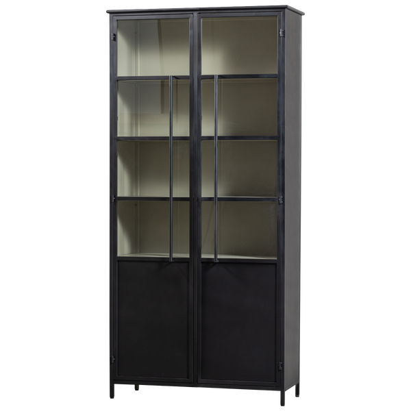 Image of EXHIBIT XL 2-DOORS DISPLAY CASE METAL BLACK