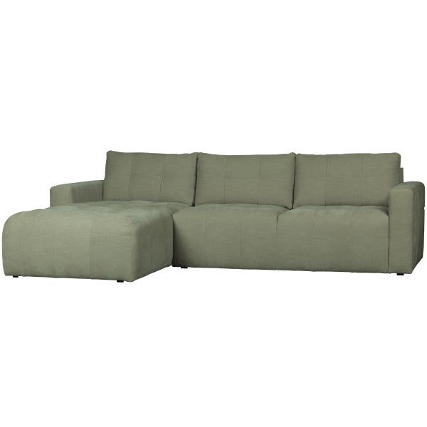 Image of BAR CHAISE LONGUE SOFA WOVEN FABRIC LEFT GREEN