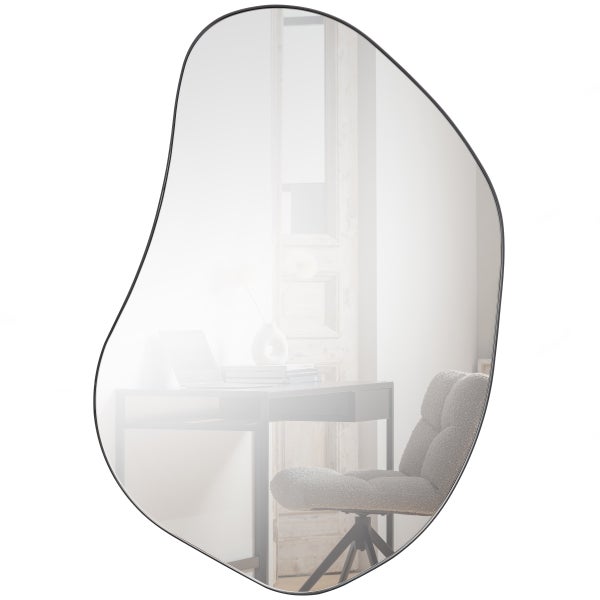 Image of ROMEE ORGANIC MIRROR METAL BLACK 100x70CM