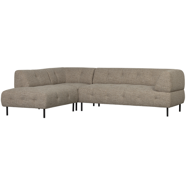 Image of LLOYD CORNER SOFA LEFT COARSE WOVEN BROWN MELANGE