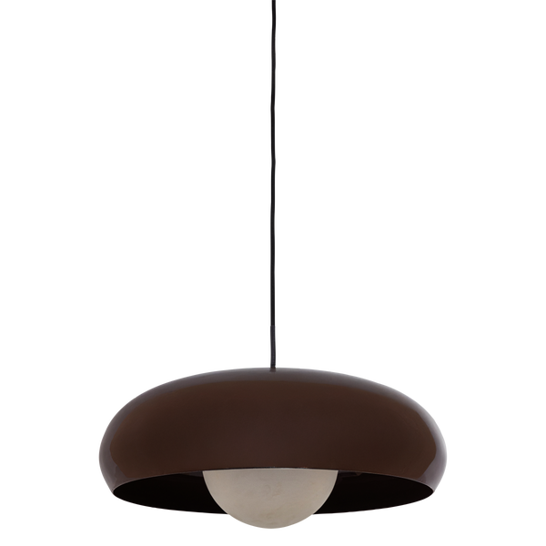 Afbeelding van TIVO HANGLAMP ROND METAAL HOOGGLANS BRUIN