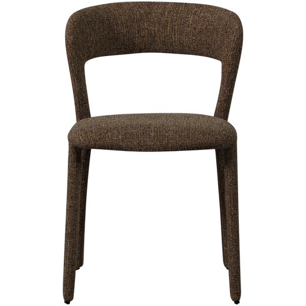Image of NOBLE DINING CHAIR DARK BROWN MELANGE
