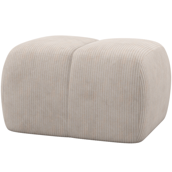 Image of MOJO POUF WOVEN RIB FABRIC ECRU