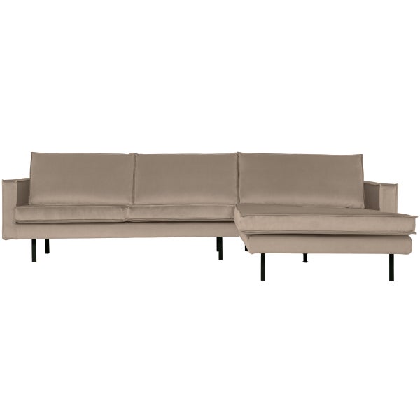 Afbeelding van RODEO CHAISE LONGUE BANK RECHTS VELVET KHAKI