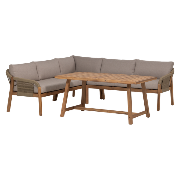 Bild von TARO GARTEN LOW DINING LOUNGESET ACACIA HOLZ NATUR [fsc]