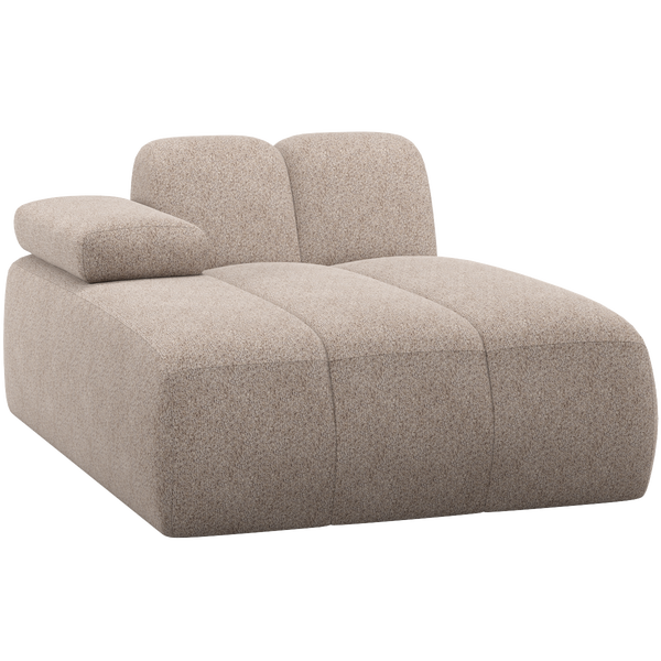 Image of MOJO CHAISE LONGUE ELEMENT LEFT WOOLLY DARK SAND