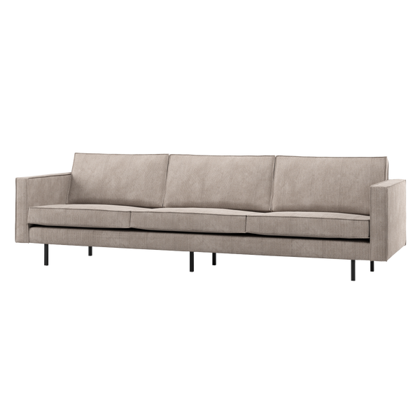 Image of RODEO SOFA 3-SEATER RIB FABRIC DARK SAND