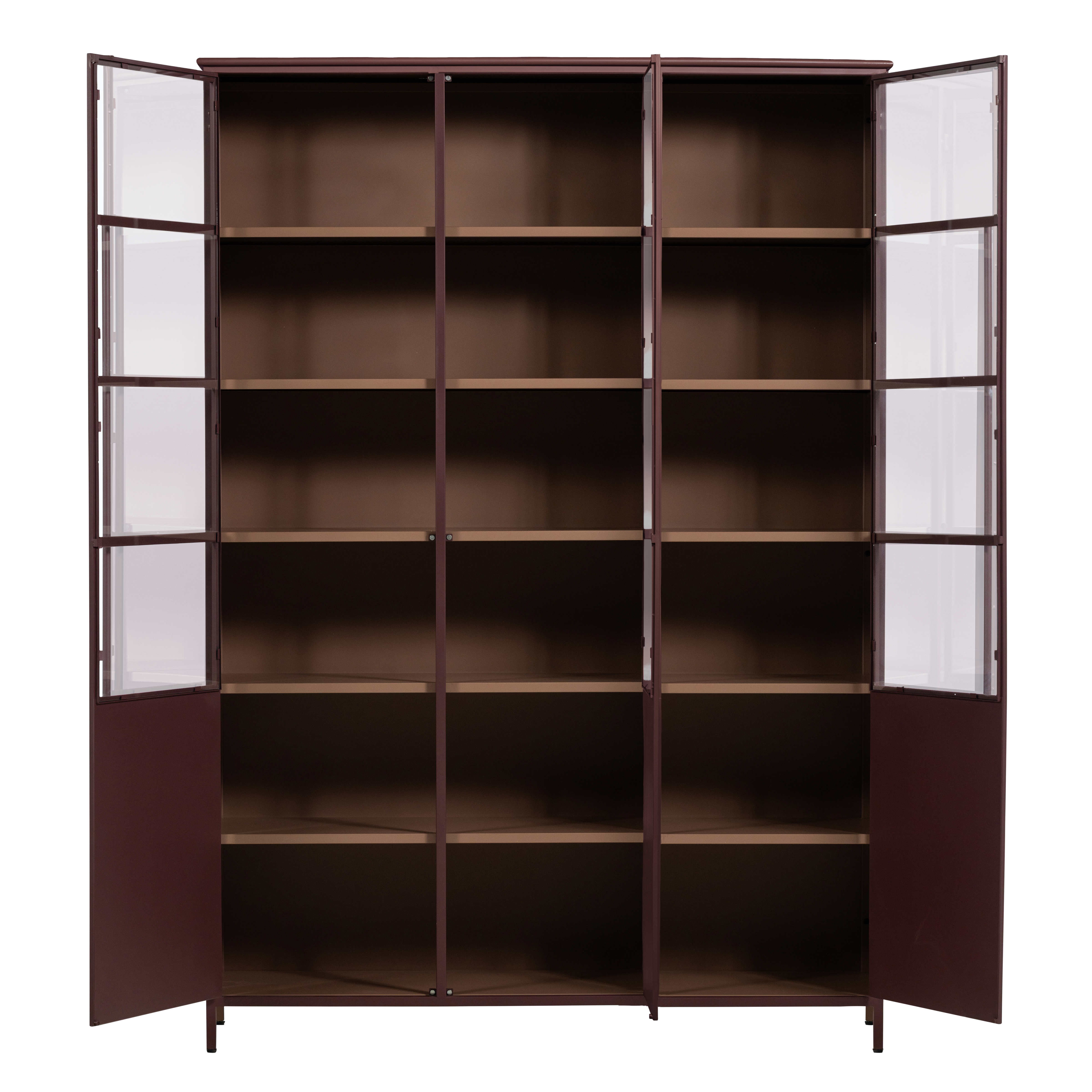 375042-O_03_VS_WP_Exhibit_XL_3_deurs_vitrinekast_metaal_bordeauxrood_F2.png?auto=webp&format=png&width=1500&height=1500