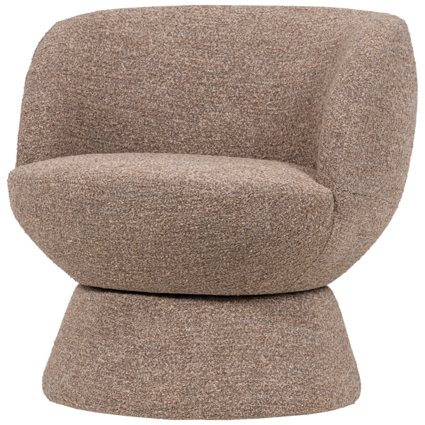 Image of SHUFFLE SWIVEL ARMCHAIR BROWN MELANGE
