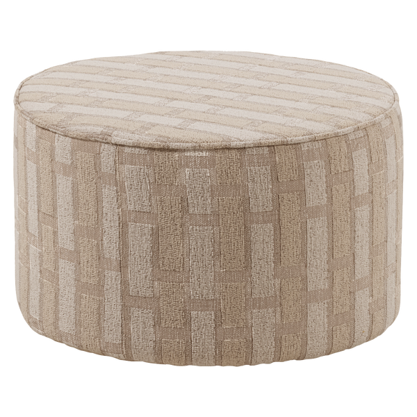 Bild von SARLI HOCKER NIEDRIG RAUTENMUSTER CHENILLE NATUR/BEIGE [fsc]