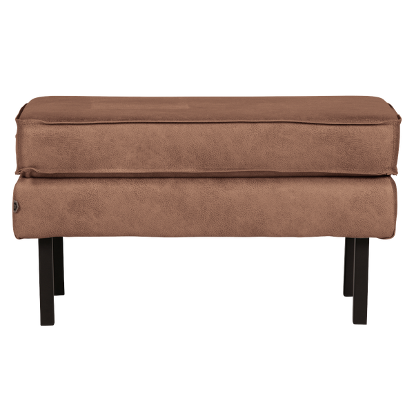 Image of RODEO HOCKER ON LEGS ECO LEATHER COGNAC