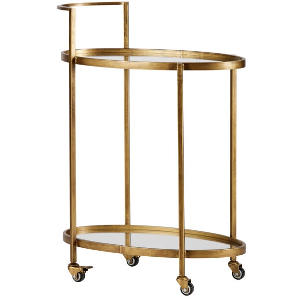 Image of PUSH TROLLEY METAL ANTIQUE BRASS