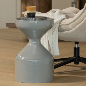 Image of FLOYD SIDE TABLE METAL LIGHT GREY