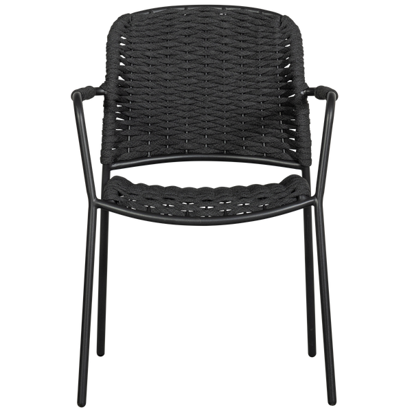 Image of TAKU DINING CHAIR WITH ARMREST TEXTILE BLACK