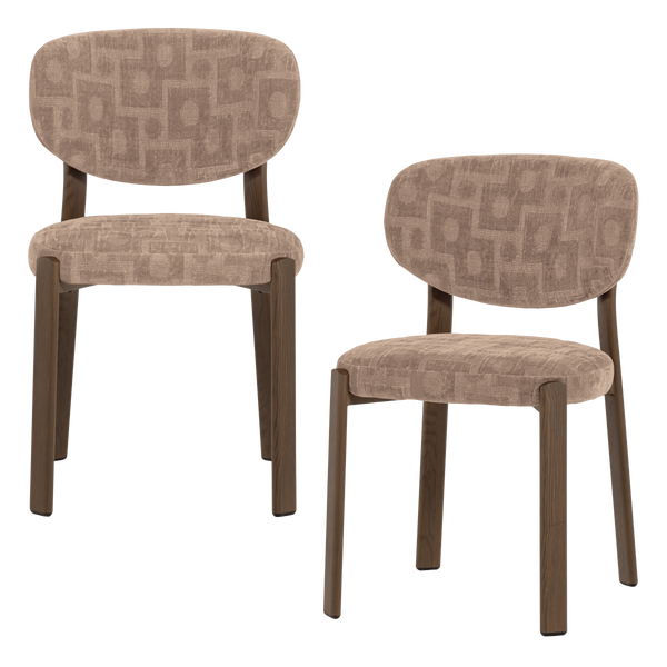 Image de FOON CHAISE DE SALLE STRUCTURÉ 3D SABLE - SET DE 2 [fsc]