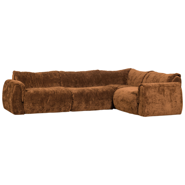 Image de BAGGY CANAPE D ANGLE DROITE 3D CHENILLE BRUN MOYEN