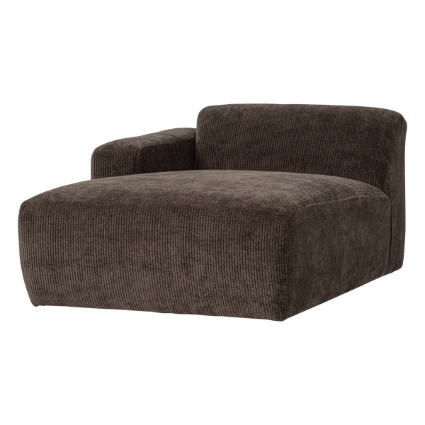 Image de MOJO BASE CHAISE LONGUE ÉLÉMENT GAUCHE CÔTELÉ BRUN [fsc]