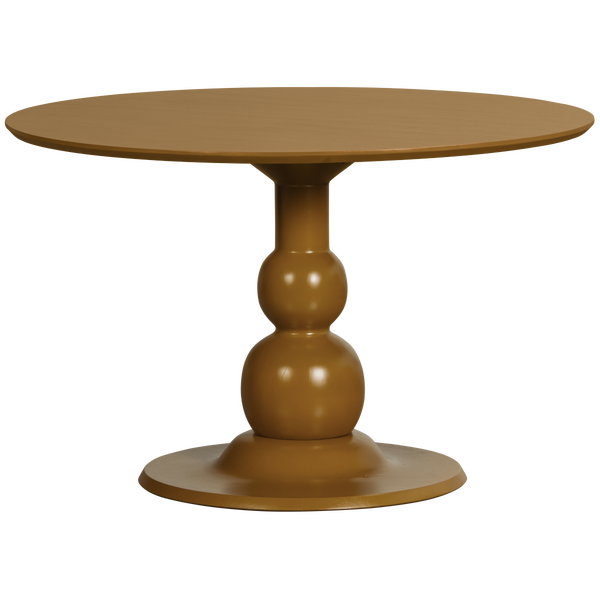 Afbeelding van BLANCO EETTAFEL Ø120 CM MANGO HOUT HONINGGEEL