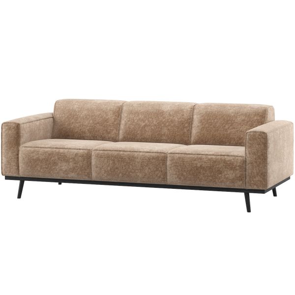 Image of STATEMENT 3-SEATER SOFA 230 CM CHENILLE VELVET TAUPE