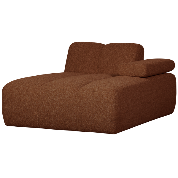 Image of MOJO CHAISE LONGUE ELEMENT RIGHT BOUCLÉ RUST BROWN MELANGE