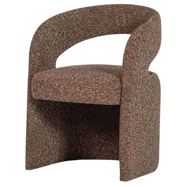 Image de LANOR CHAISE DE SALLE À MANGER CHUNKY BOUCLÉ MARRON [fsc]