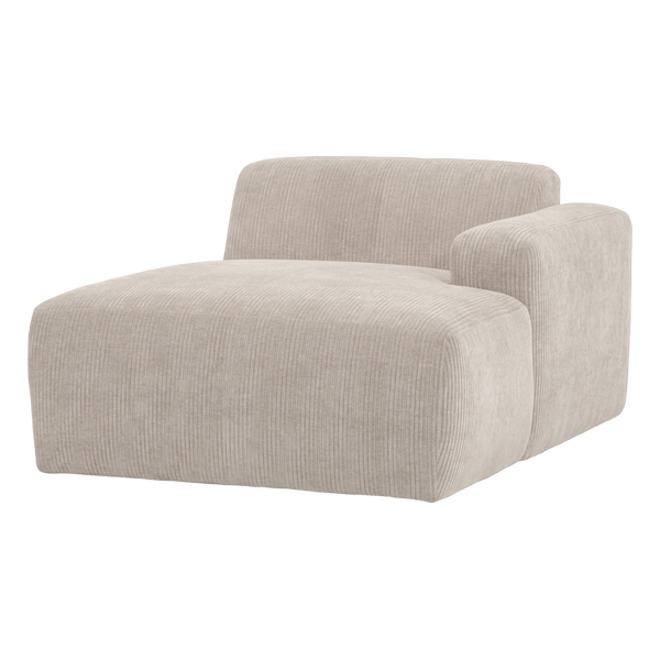 Image de MOJO BASE CHAISE LONGUE ÉLÉMENT DROITE CÔTELÉ ECRU [fsc]