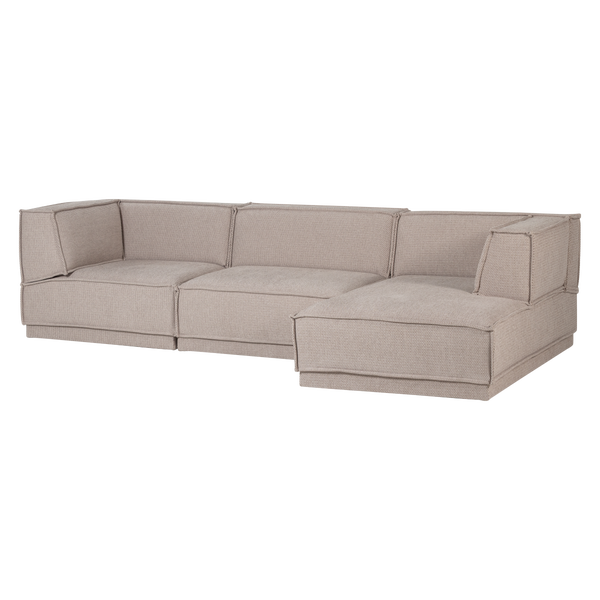 Bild von MANU CHAISE LONGUE SOFA RECHTS GROB CHENILLE NATUR [fsc]