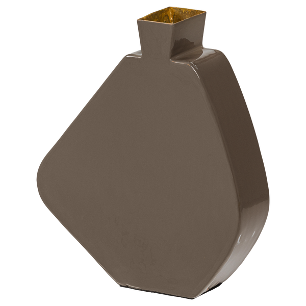 Image de KIMI VASE 31X26 CM MÉTAL MARRON MOKA