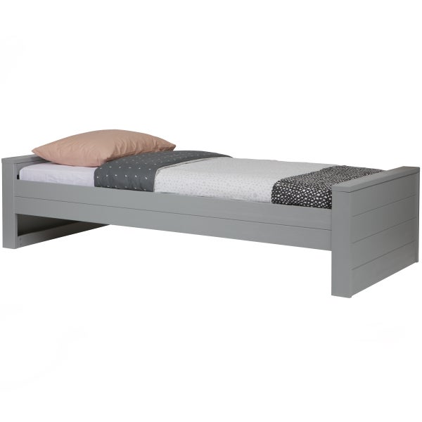 Image of DENNIS BED 90X200 PINE CONCRETE GREY BRUSHED [fsc]