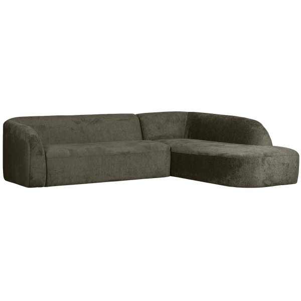 Image of SLOPING CORNER SOFA RIGHT STRUCTURE VELVET FROST