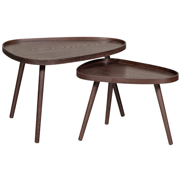 Image of NISSA SIDE TABLE WALNUT - SET OF 2