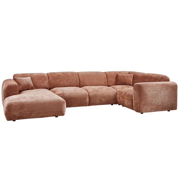 Image of CLOUD CORNER SOFA RIGHT WOVEN CHENILLE TERRA