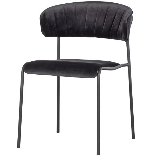 Image of TWITCH DINING CHAIR VELVET BLACK