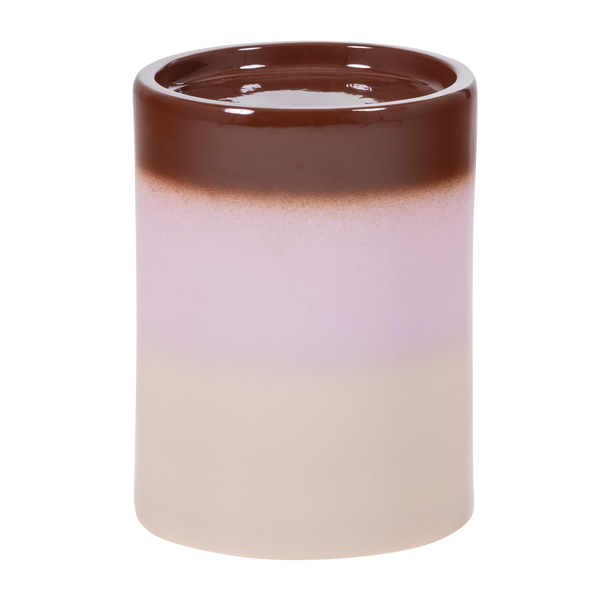 Image of OLLO DECORATIVE SIDE TABLE Ø35x44 CM CERAMIC PINK/BROWN