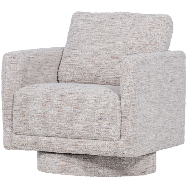Image of OSKA SWIVEL ARMCHAIR NATURAL MELANGE
