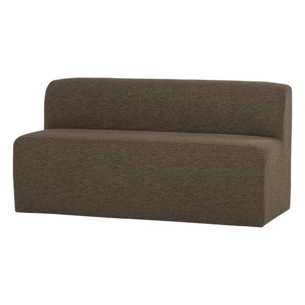 Afbeelding van MOJO BASE EETBANK 164 CM RUGLEUNING BOUCLÉ BRUIN [fsc]