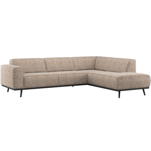 Image of STATEMENT CORNER SOFA RIGHT LIGHT BROWN MELANGE
