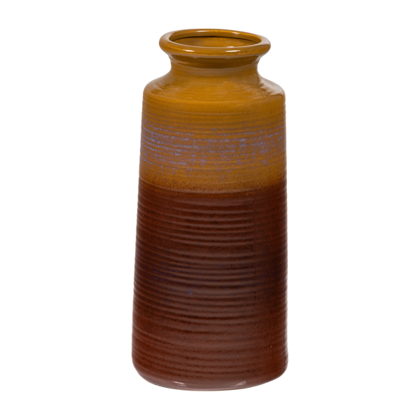 Bild von DECENNIA XL VASE KERAMIK GELB/BRAUN 38xØ17 CM
