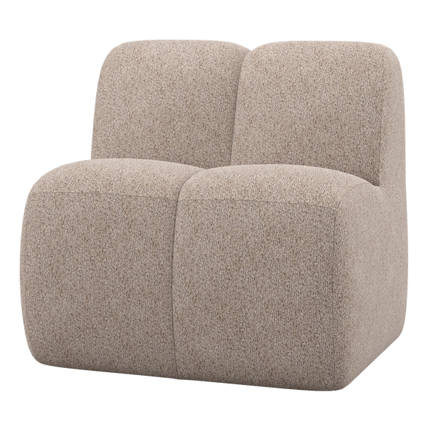 Image of MOJO DINING BENCH 84 CM WITH BACKREST WOOLLY DARK SAND