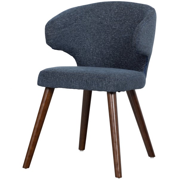 Image of CAPE DINING CHAIR MELANGE FABRIC BLUE