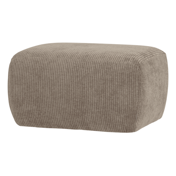 Image de MOJO BASE POUF TISSU CÔTELÉ SABLE FONCÉ [fsc]