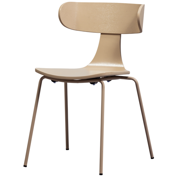 Image of FORM WOODEN CHAIR WITH METAL LEGS SAND