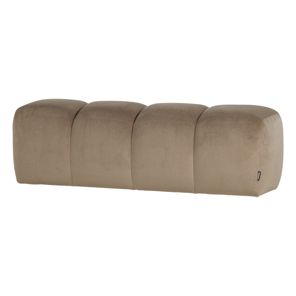 Image of MOJO DINING BENCH 164 CM VELVET KHAKI [fsc]