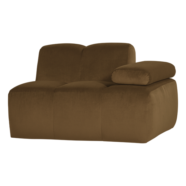 Image of MOJO 1-SEATER ELEMENT ARM RIGHT VELVET HONEY YELLOW [fsc]