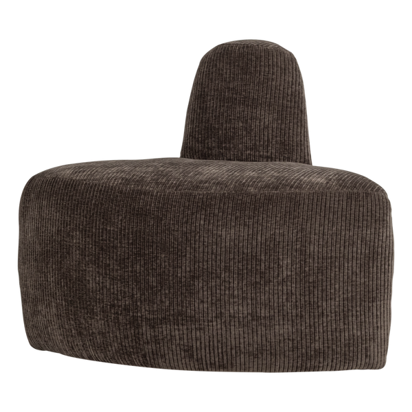 Image of MOJO BASE DINING BENCH CORNER ROUND BACK RIB BROWN [fsc]