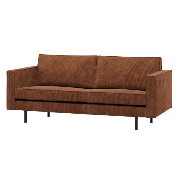 Image of RODEO 2,5-SEATER SOFA RIB FABRIC RUST BROWN