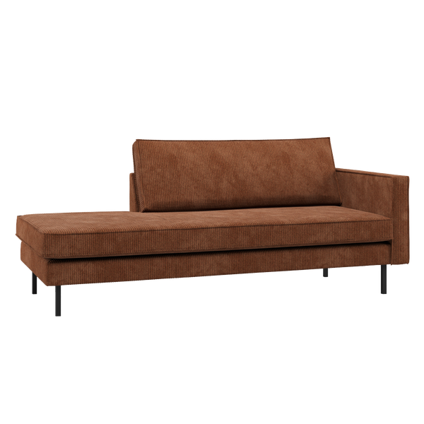 Image of RODEO DAYBED RIGHT RIB FABRIC RUST BROWN