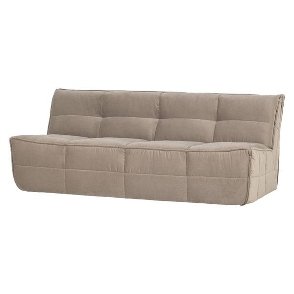 Bild von CLUSTER 3-SITZER SOFA SAMT WARMES TAUPE