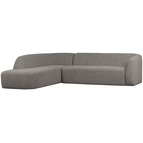 Image of SLOPING CORNER SOFA LEFT GREY MELANGE